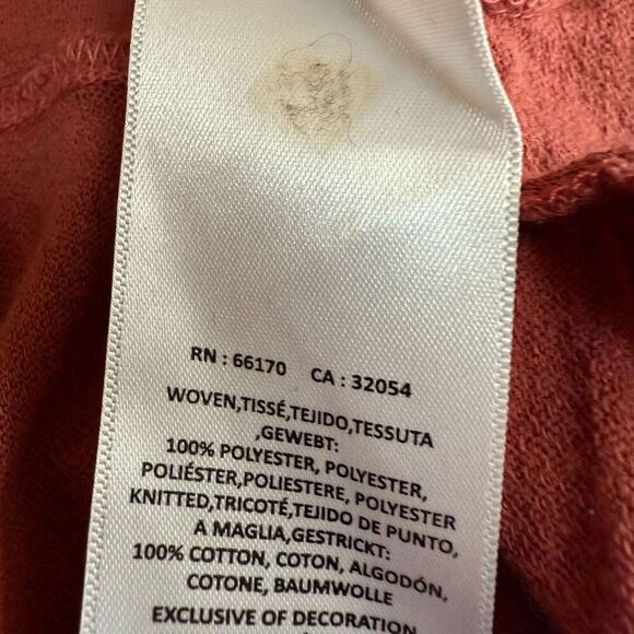 Anthropologie Akemi + Kin Fenn Dolman Top blouse burnt orange size S oversized - Picture 6 of 9